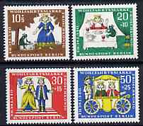Germany - West Berlin 1966 Humanitarian Relief Funds (The Frog Prince) set of 4 unmounted mint SG B289-92*, stamps on fairy tales, stamps on  children, stamps on fans