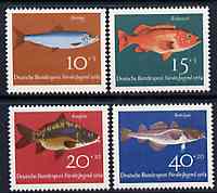 Germany - West 1964 Child Welfare (fish) set of 4 unmounted mint, SG 1326-29, stamps on fish, stamps on children