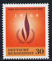 Germany - West 1968 Human Rights Year unmounted mint SG 1477*, stamps on human rights