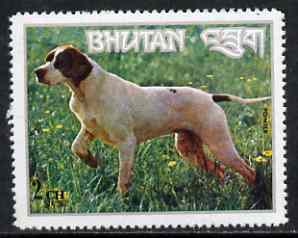 Bhutan 1973 Pointer 2ch from Dogs set unmounted mint, Mi 536*, stamps on , stamps on  stamps on dogs, stamps on pointer