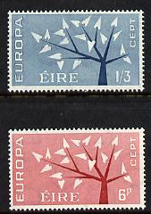 Ireland 1962 Europa set of 2 unmounted mint, SG 191-92, stamps on europa