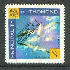 Thomond 1963 Sea Gulls 1s (Diamond shaped) with In Memorium - J F Kennedy overprint INVERTED unmounted mint*, stamps on birds, stamps on kennedy