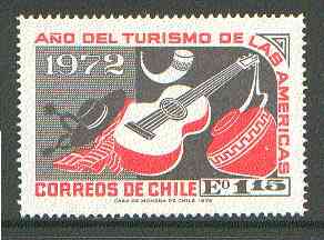 Chile 1972 Folklore & Handicrafts 1E15 from Tourism Year set unmounted mint SG 702*, stamps on , stamps on  stamps on music, stamps on folklore, stamps on  stamps on guitar