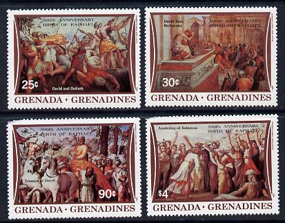 Grenada - Grenadines 1983 500th Anniversary of Raphael set of 4 unmounted mint SG 542-5, stamps on arts     raphael, stamps on renaissance