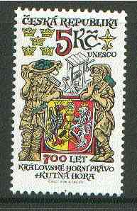 Czech Republic 2000 Royal Mining Law 700th Anniversary unmounted mint*, stamps on mining, stamps on law, stamps on arms, stamps on heraldry, stamps on  law , stamps on 