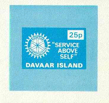 Davaar Island 1973 Rotary Clubs 25p imperf m/sheet unmounted mint, stamps on rotary