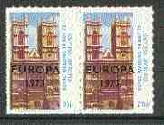 Davaar Island 1973 Royal Wedding rouletted se-tenant set of 2 (3.5p & 25p Westminster Abbey) optd EUROPA 1973 unmounted mint, stamps on royalty, stamps on anne & mark, stamps on europa, stamps on cathedrals