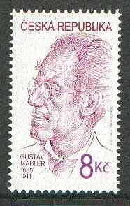 Czech Republic 2000 Gustav Mahler (Composer) Commemoration 8k unmounted mint*, stamps on music, stamps on mahler, stamps on composers