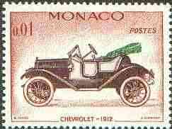 Monaco 1961 Chevrolet 1912 1c (from Veteran Motor Cars set) unmounted mint SG 704*, stamps on chevrolet