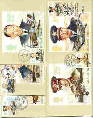Great Britain 1986 History of the Royal Air Force set of 5 PHQ cards with appropriate stamps each very fine used with first day cancels, stamps on aviation, stamps on  ww2 , stamps on  raf , stamps on personalities, stamps on  raf , stamps on lancaster, stamps on hurricane, stamps on dh, stamps on typhoon, stamps on mosquito, stamps on  ww2 , stamps on 