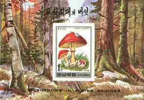 North Korea 1995 Fungi 1wn imperf m/sheet as SG MS N3498 (from limited printing) unmounted mint, stamps on fungi