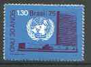 Brazil 1975 United Nations Anniversary unmounted mint SG  1573*, stamps on united nations