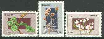 Brazil 1981 Flowers of the Central Plateau set of 4, unmounted mint, SG 1916-19, stamps on flowers, stamps on 