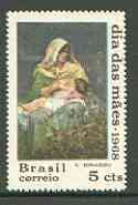 Brazil 1968 Mothers' Day without gum (as issued) SG 1214*, stamps on women, stamps on arts