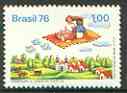 Brazil 1976 Stamp Day (Magic Carpet of Stamps) unmounted mint SG 1620, stamps on postal, stamps on stamp on stamp, stamps on carpets, stamps on magic, stamps on stamponstamp