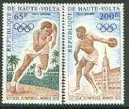 Upper Volta 1972 Munich Olympic Games set of 2 unmounted mint, SG 363-64*, stamps on olympics, stamps on discus, stamps on running