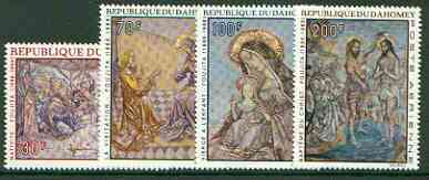 Dahomey 1968 Christmas (Paintings by Foujita) set of 4 unmounted mint, SG 348-51*, stamps on arts, stamps on christmas