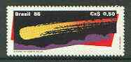 Brazil 1986 Appearance of Halley's Comet unmounted mint, SG 2214*, stamps on space, stamps on comet, stamps on halley