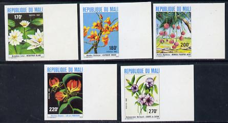 Mali 1982 Flowers set of 5 imperf from limited printing (as SG 900-4) unmounted mint, stamps on flowers, stamps on scots, stamps on scotland