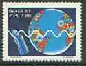 Brazil 1987 Telecom 87 Telecommunications Exhibition unmounted mint, SG 2272*, stamps on communications, stamps on globes