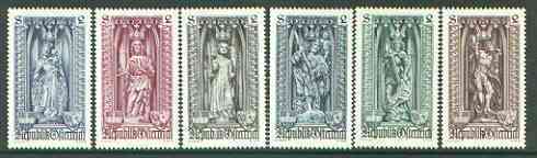 Austria 1969 Vienna Diocese (Statues) set of 6 unmounted mint, SG 1543-48, stamps on religion, stamps on statues, stamps on saints, stamps on dragons, stamps on  st george