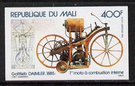 Mali 1986 Daimler 400f imperf from limited printing (as SG 1091), stamps on , stamps on  stamps on cars  transport