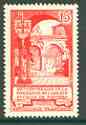 France 1952 Abbey of the Holy Cross unmounted mint, SG 1147*, stamps on churches, stamps on cathedrals, stamps on religion