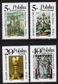 Poland 1986 Monastry Treasures set of 4 unmounted mint, SG 3050-3, stamps on arts  religion