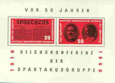 Germany - East 1966 Spartacus Group Conference m/sheet unmounted mint, SG MS E873, stamps on constitutions, stamps on newspapers