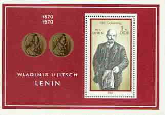 Germany - East 1970 Birth Centenary of Lenin m/sheet, unmounted mint SG MS E 1283, stamps on constitutions, stamps on personalities, stamps on lenin