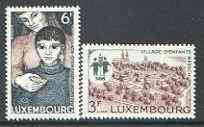 Luxembourg 1968 SOS Childrens Village set of 2 unmounted mint SG 825-26*, stamps on children