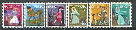 Luxembourg 1966 National Welfare Fund (Fairy Tales) set of 6 unmounted mint, SG 790-95*, stamps on fairy tales