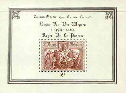Belgium 1964 Cultural Fund perf m/sheet unmounted mint, SG MS 1904, stamps on , stamps on  stamps on arts, stamps on religion
