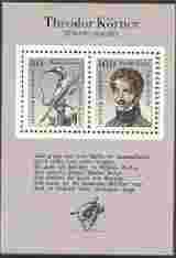 Germany 1991 Birth Bicentenary of Theodor KÃ¶mer (poet) perf m/sheet unmounted mint, SG MS 2412, stamps on literature, stamps on poetry