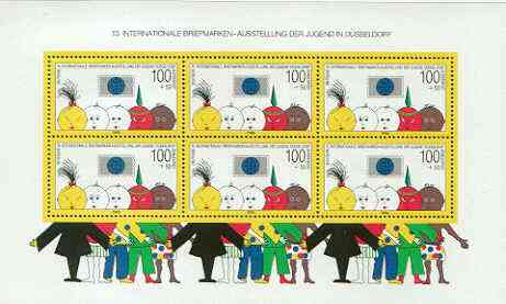 Germany - West 1990 Youth Philatelic Exhibition perf m/sheet unmounted mint, SG MS 2321, stamps on stamp exhibitions, stamps on children