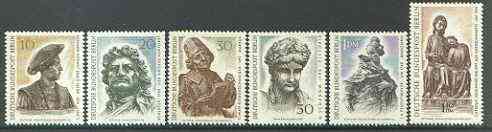 Germany - West Berlin 1967 Berlin Art Treasures set of 6 unmounted mint, SG B297-302*, stamps on arts, stamps on statues