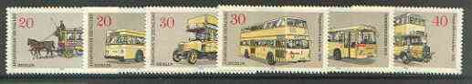 Germany - West Berlin 1973 Berlin Buses set of 6 unmounted mint, SG B434-39*, stamps on buses, stamps on horses