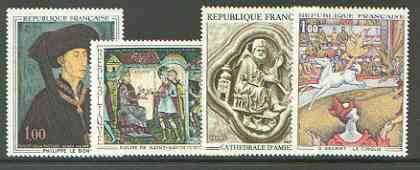 France 1969 French Art set of 4 unmounted mint, SG 1819-22*, stamps on arts, stamps on circus, stamps on seurat