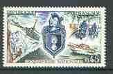 France 1970 National Gendarmerie unmounted mint SG 1856*, stamps on police, stamps on motorbikes, stamps on helicopters, stamps on aviation, stamps on badges, stamps on mountaineering