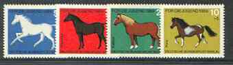 Germany - West 1969 Child Welfare (Horses) set of 4 unmounted mint SG 1478-81*, stamps on horses, stamps on animals, stamps on children