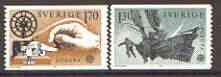 Sweden 1979 Europa (Communications) set of 2 unmounted mint, SG 995-96, stamps on europa, stamps on communications, stamps on sledge, stamps on telegraph, stamps on morse