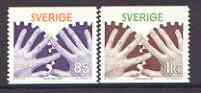 Sweden 1976 Industrial Safety set of 2 unmounted mint SG 903-904, stamps on , stamps on  stamps on industry, stamps on safety, stamps on  stamps on slania