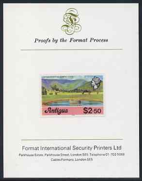 Antigua 1976 Irrigation Scheme $2.50 (with imprint) imperf proof mounted on Format International proof card (as SG 484B), stamps on , stamps on  stamps on environment, stamps on irrigation
