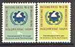 United Nations (NY) 1963 Sciences & Technology Conference set of 2 unmounted mint, SG 118-19*, stamps on united nations, stamps on science, stamps on technology