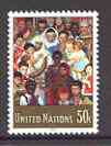 United Nations (NY) 1991 Mosaic by Norman Rockwell (Do unto Others) unmounted mint SG 606, stamps on united nations, stamps on mosaics