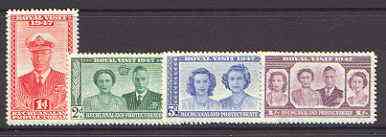 Bechuanaland 1947 KG6 Royal Visit set of 4 unmounted mint, SG 132-35, stamps on royalty, stamps on royal visit, stamps on  kg6 , stamps on 