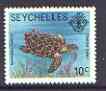 Seychelles 1977 Hawksbill Turtle 10c def without imprint date unmounted mint, SG 405A, stamps on , stamps on  stamps on animals, stamps on  stamps on turtles, stamps on  stamps on reptiles