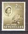 Seychelles 1954-61 Giant Tortoise 2r25 brown olive (from def set) unmounted mint, SG 186*, stamps on , stamps on  stamps on reptiles, stamps on  stamps on tortoises