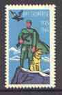 Albania 1965 2L 50 from Anniversary of Frontier Force set of 2, showing a guardsman and German Shepherd Dog unmounted mint, SG 893, stamps on , stamps on  stamps on militaria, stamps on  stamps on  gsd , stamps on  stamps on dogs