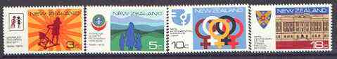 New Zealand 1975 Anniversaries and Events set of 4 unmounted mint, SG 1065-68, stamps on disabled, stamps on women, stamps on medical, stamps on agriculture